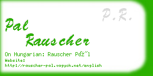 pal rauscher business card